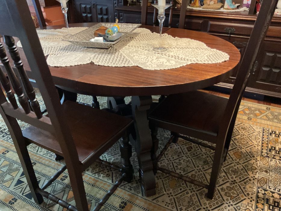 Mobília clássica madeira sólida feita mão sala de jantar mesa cadeiras