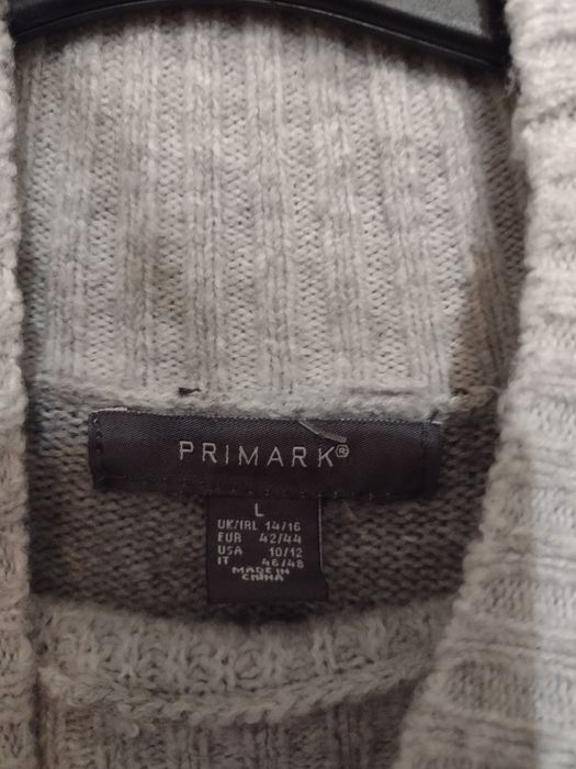 Sweter szary dwukolorowy