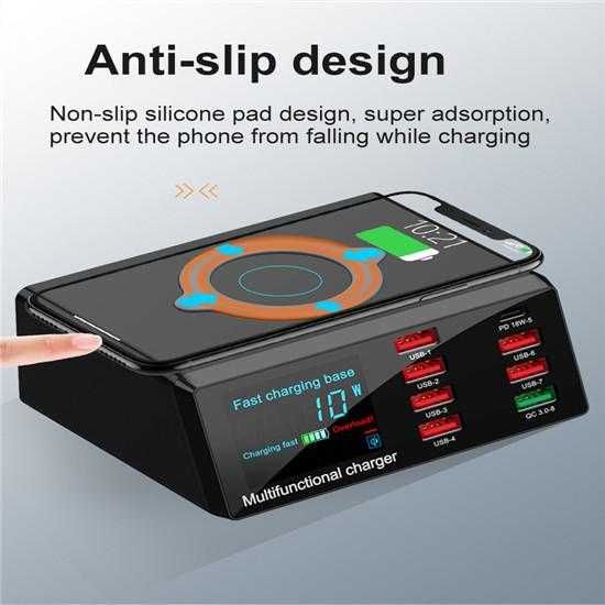 carregador carga rápida usb carregador em S/fio pd 100 w