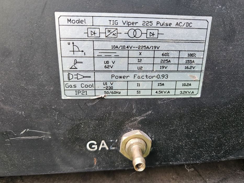 Magnum tig viper 225 ac dc