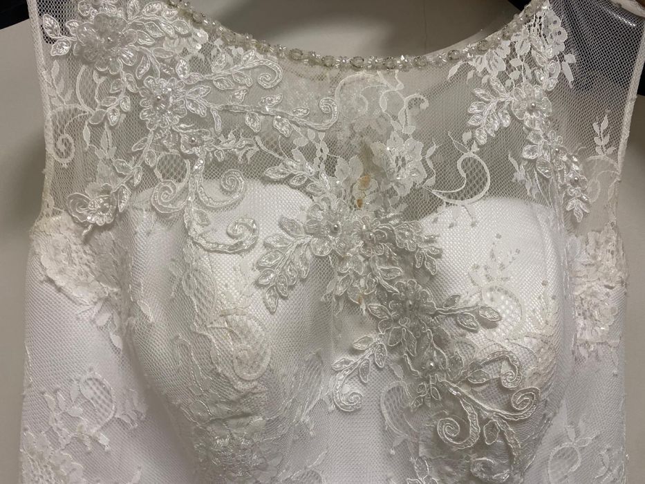 Suknia ślubna na kole litera A plus size 44 46