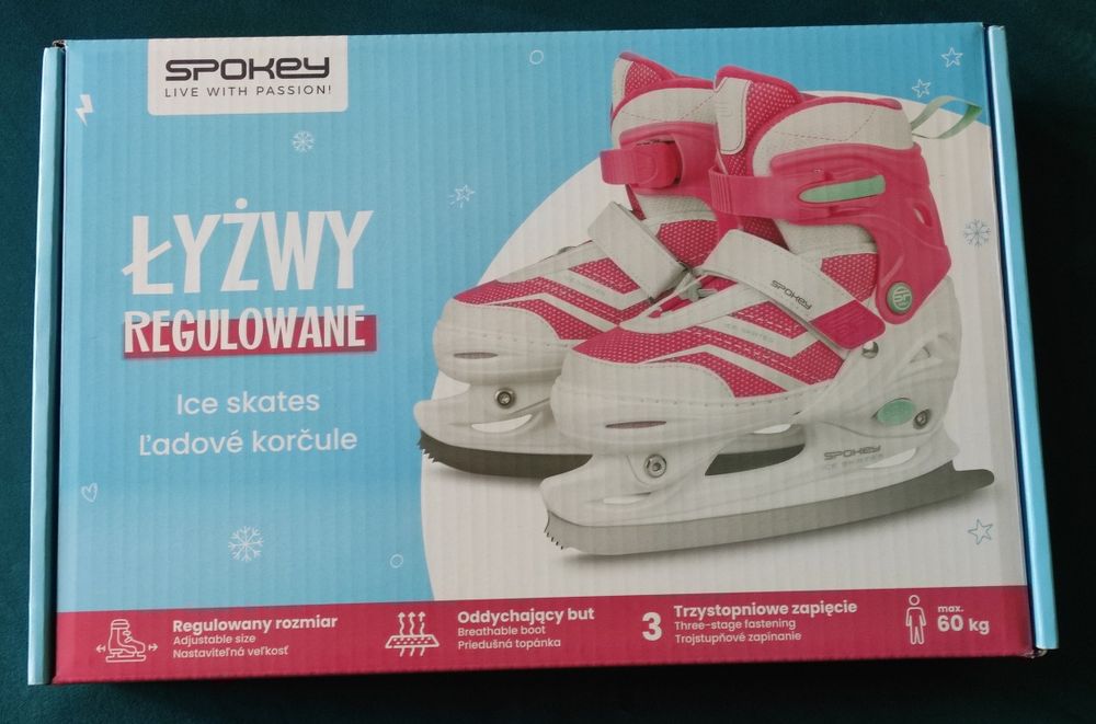 NOWE Łyżwy biało - różowe r.31-34 dziewczynka wysyłka