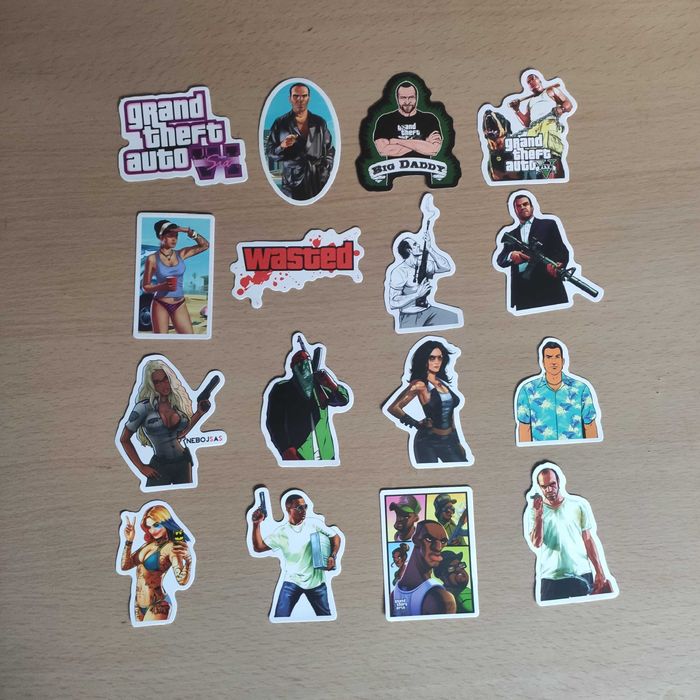 50 Autocolantes Stickers GTA 5