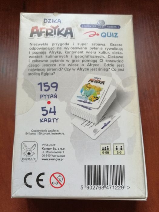 Gra Quiz dzika Afryka