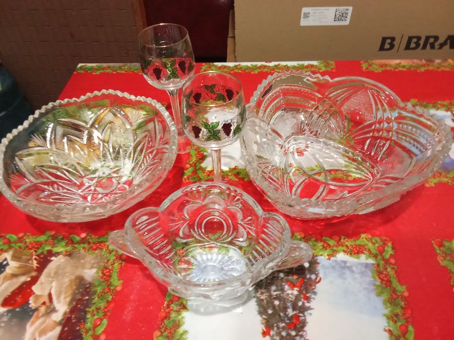 Шедевр и дешево.Фужери. Богемия ГДР.Свадебние 0.5 л;0.4л;0.3л;0.2л.Хру