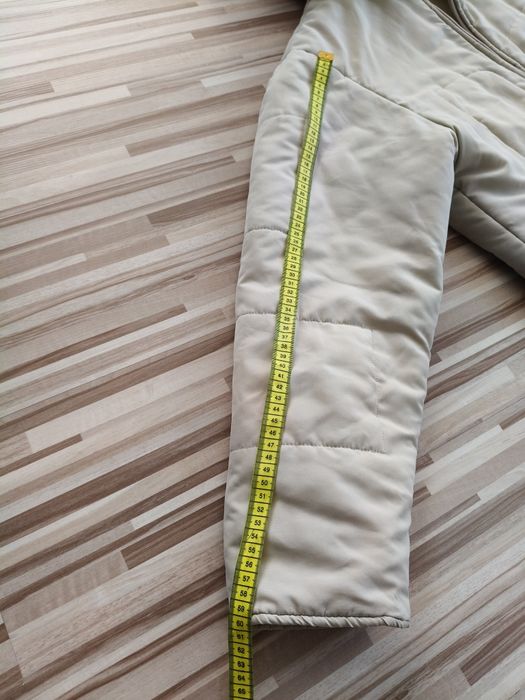 Kurtka damska, midi, parka beżowa, L