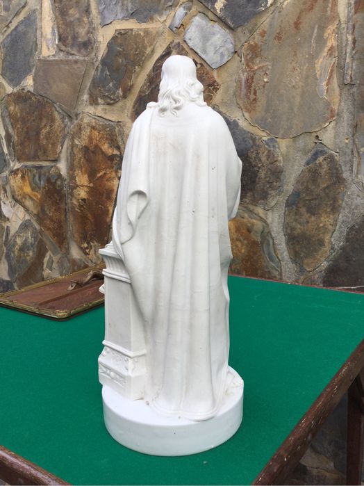Cristo Le Nova Bossano Porcelana séc XVIII Itália 39 cm