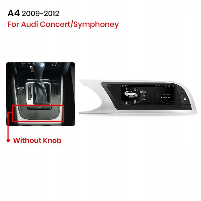 Radio Android do Audi A4 B8 (2009-2012) Android Auto Carplay Wi-Fi SIM