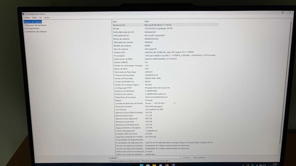 Legion Pro 5 i7-13700HX  RTX 4070  16GB  1TB SSD  Garantia até 08/2026