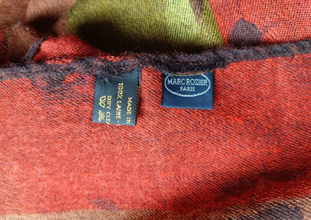 Szal 100% wool wełna Francuski szalik