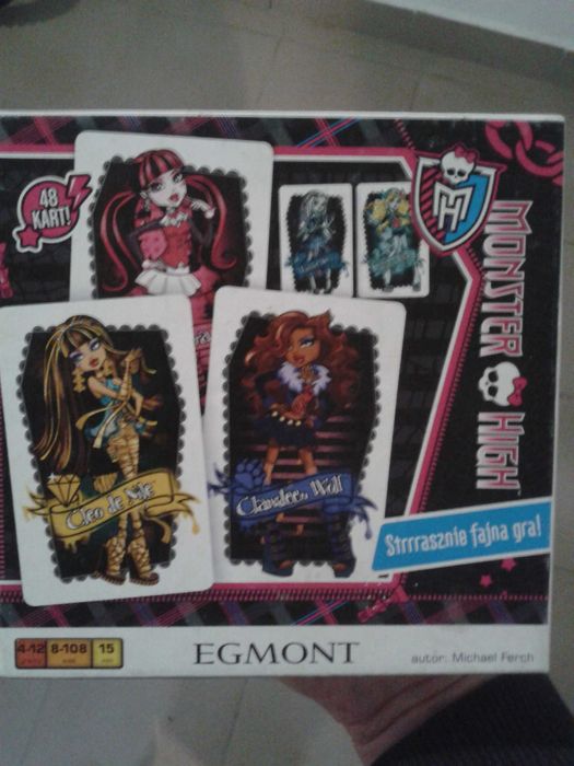 Gra karciana Monster High 48 kart postacie żetony