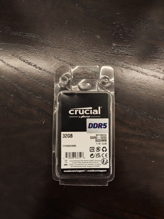 RAM crucial 32GB ddr5 5200 do laptopa / steamdecka