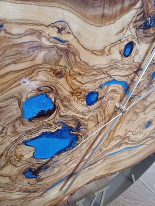 Zegar ścienny z żywicą 50, złoty