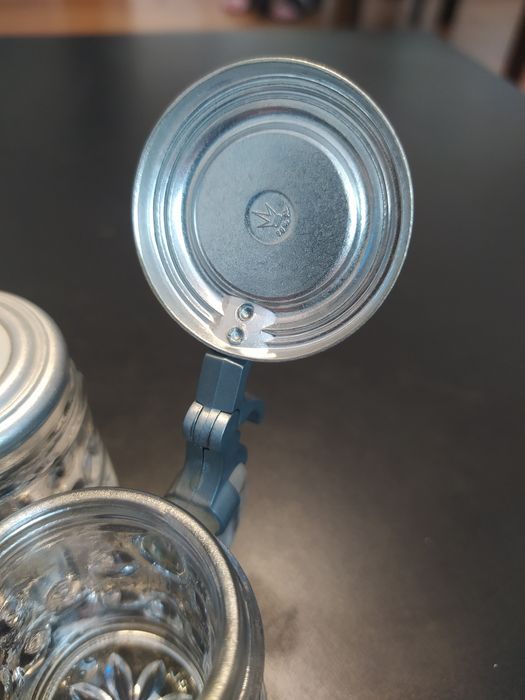 Komplet kufelków szkło metal