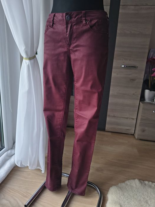 Spodnie a la jeansowe bordowe Orsay r. 36