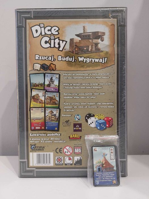 DICE CITY +karty promo gra planszowa rodzinna kościana BARD nowa folia