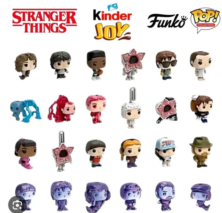 Caly zestaw kinder joy stranger things (will i will ud)