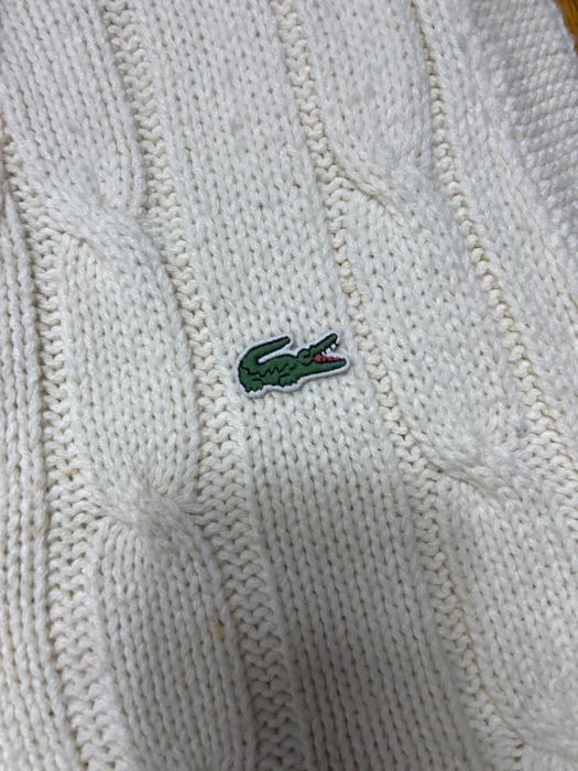 Sweter Lacoste vintage white rare