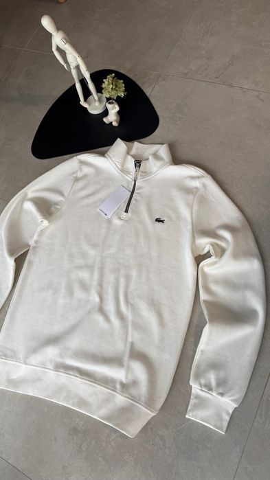 Стильна 1/3 Zip кофта   Lacoste White