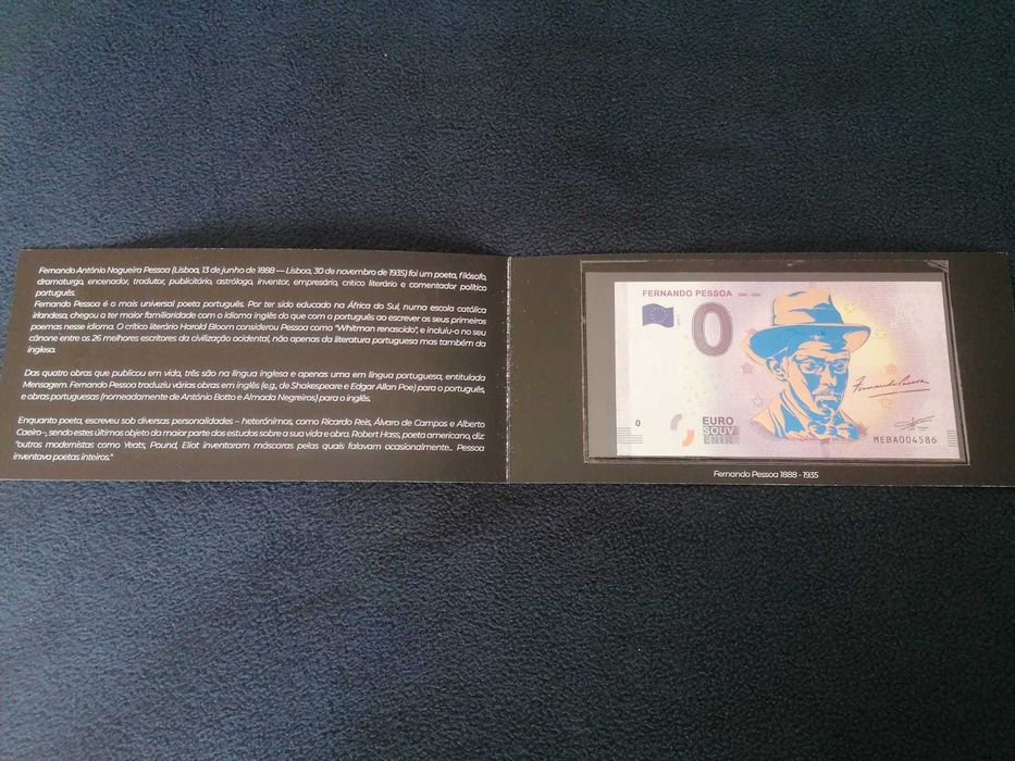 Nota Eurosouvenir Fernando Pessoa