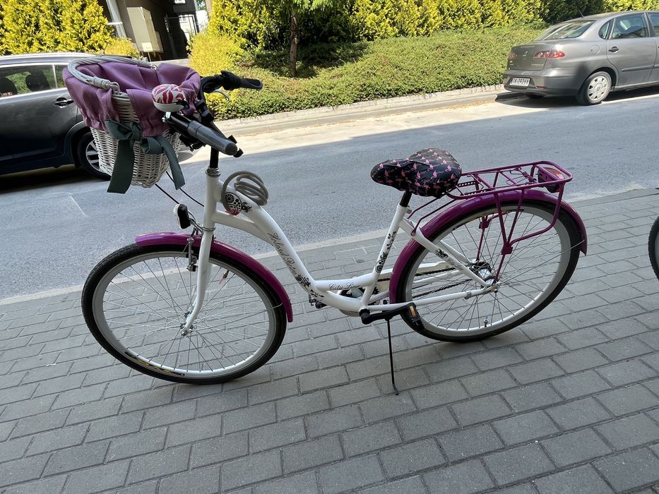 Rower damski miejski 28 cali przerzutki różowy biały Kielce • OLX.pl