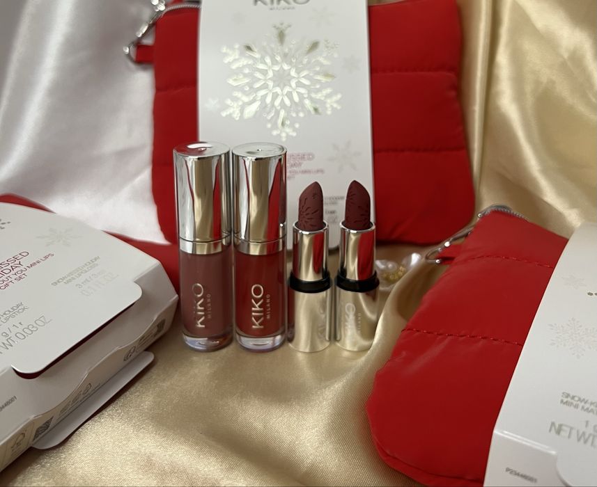 Подарунковий набір Kiko Milano помада блиск Snow-Kissed Holiday