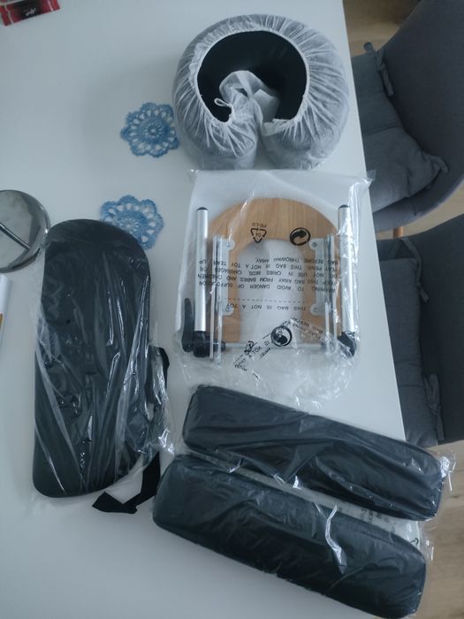 Łóżko do masażu kosmetyczne aluminiowe - czarne