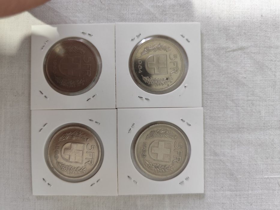 Moedas suíças 5 Francs