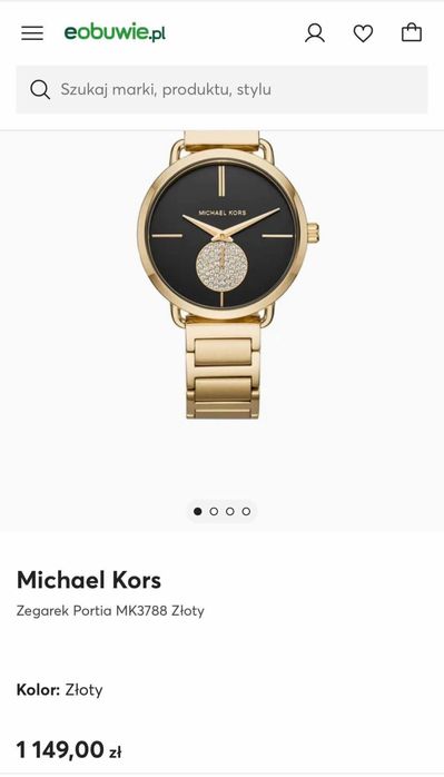 Zegarek zloty Michael Kors