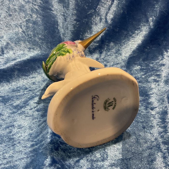 Ave vista alegre porcelana pintura manua 17 cm