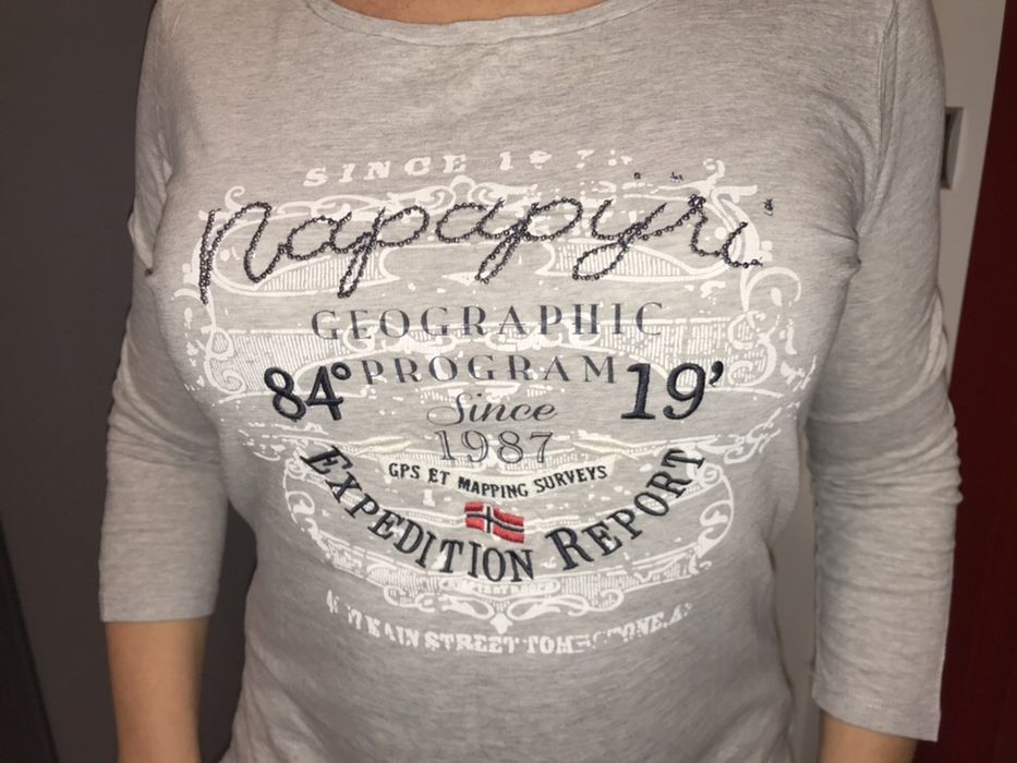 Napapijri jak nowa szara koszulka M