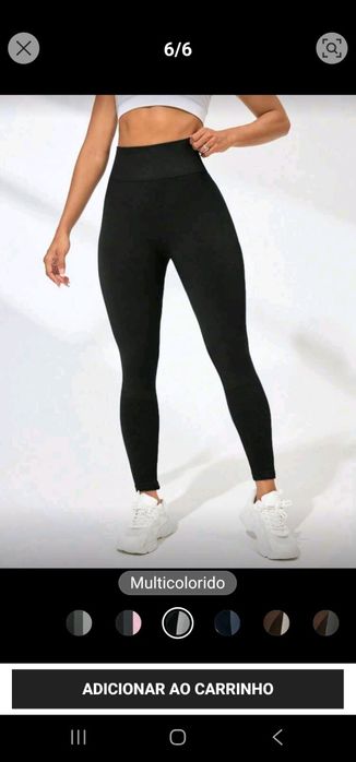Calças leggings elásticas conjunto 3