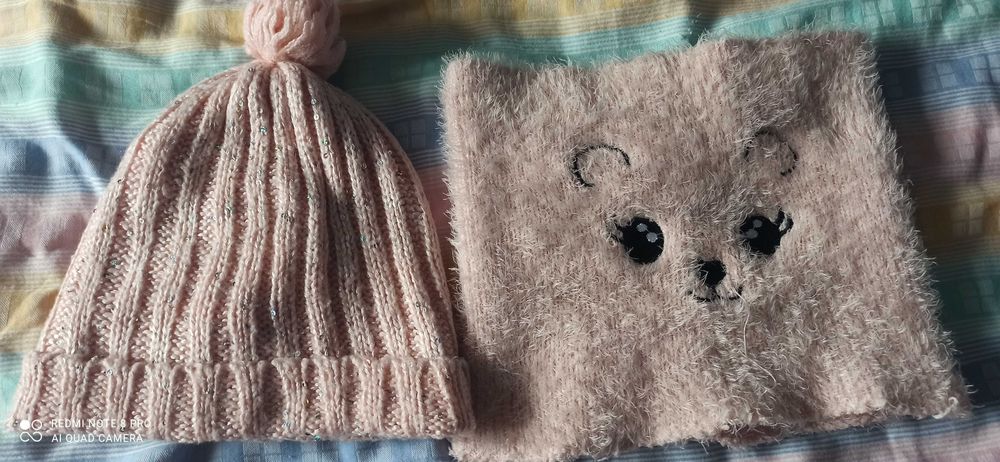 Czapka H&M komplet szalik rękawiczki