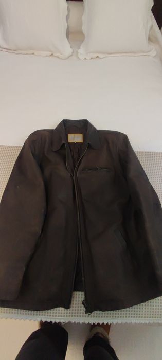 Casaco em pele, castanho