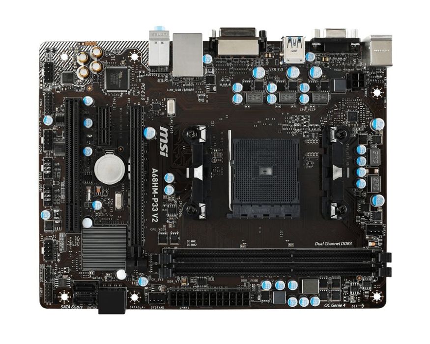Материнська плата MSI A68HM-P33 V2 Socket FM2+
MSI A68HM-P33 
MSI A68H