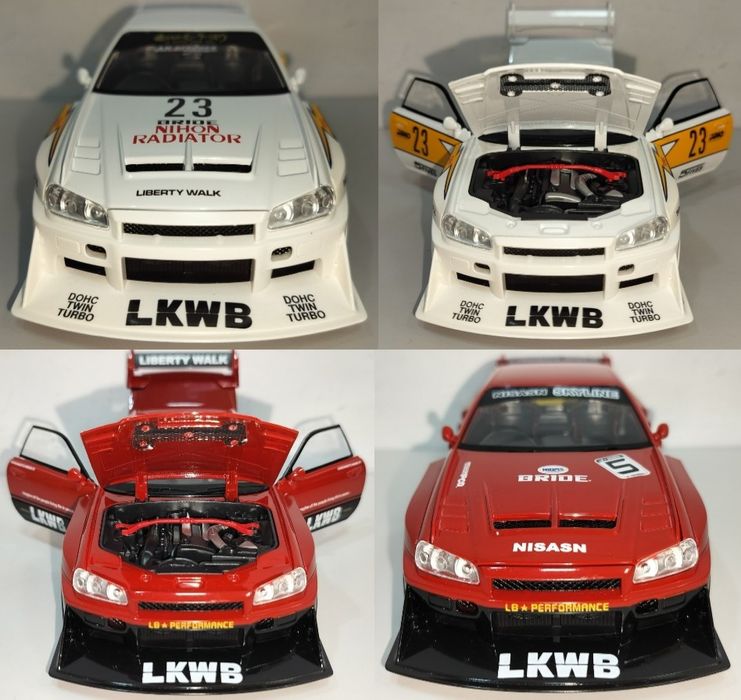 Nissan LB-ER34 Super Silhouette限定300 Nissan Skyline LB-ER34 Super Silhouette модель 1:24 Jinlifang