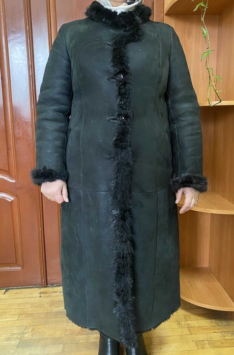 Натуральна жіноча шкіряна дублянка, дубльонка.