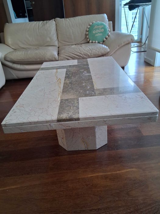 Mesa de centro de mármore, única exclusiva