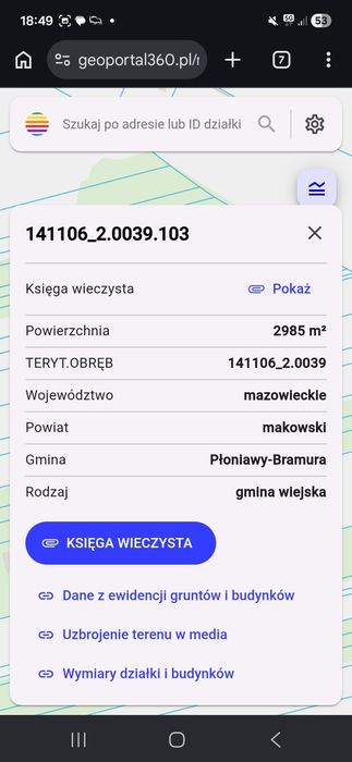 Działki rolno- leśne Zawady Huta