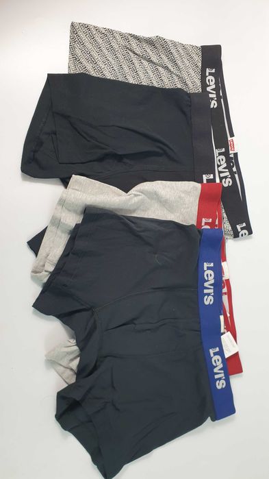 LEVI'S 4-PACK BOKSERKI męskie   majtki  4 PARY LOGO LEVIS rozmiar  s