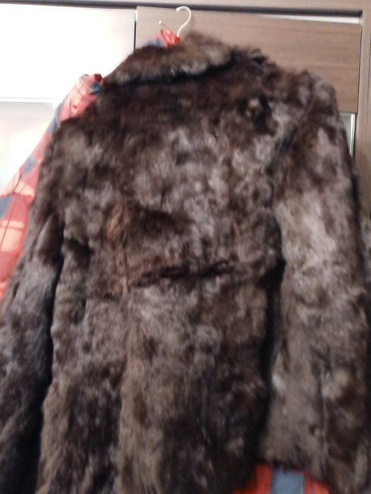 Futro damskie naturalne braz krolik M