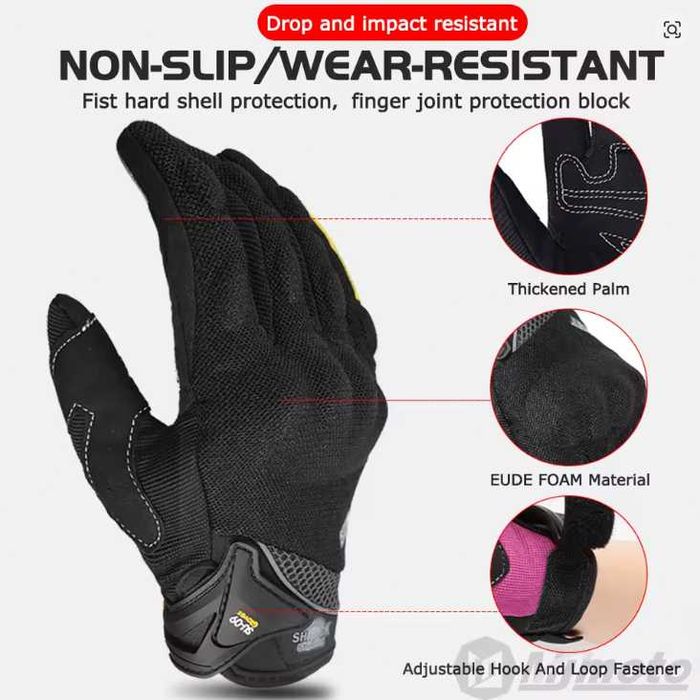 Luvas de verão respirável touchscreen trotinete mota bicicleta M