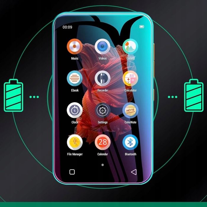 MP3 Odtwarzacz Muzyki MP4 Przenośne Radio Dyktafon WiFi Bluetooth Menu PL