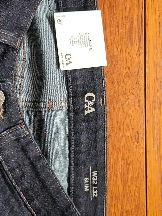 nowe z metką spodnie jeansy slim C&A 32/32