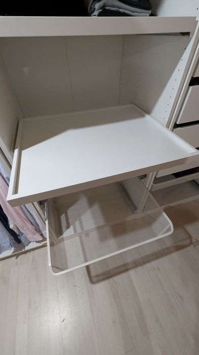 IKEA KOMPLEMENT Wysuwana taca biały pax 75x58 cm