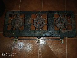 Fogão ferro fundido três queimadores