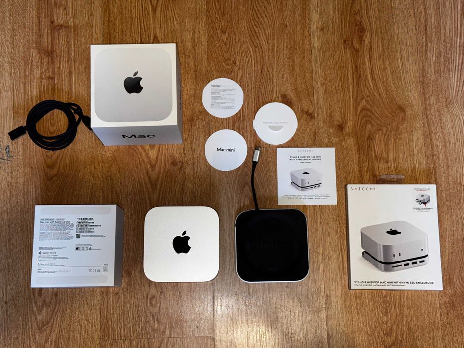 Apple Mac Mini M4 16 GB / 256 GB + Satechi Hub & Stand stan idealny pełny komplet