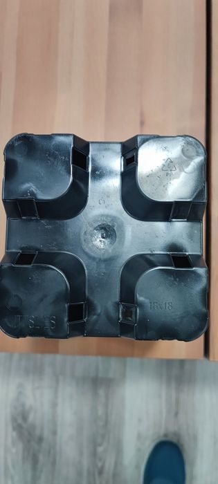 Lote 6 Vasos Plástico Preto 5L Novos