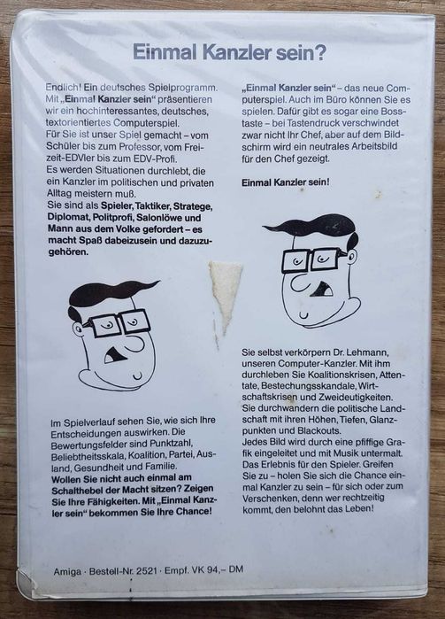 Einmal Kanzler Sein bez jednego dysku prezent