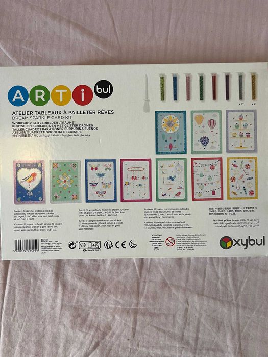 Kit de quadros com purpurinas Arti Bul (Oxybul) – 10 cartões, 7+